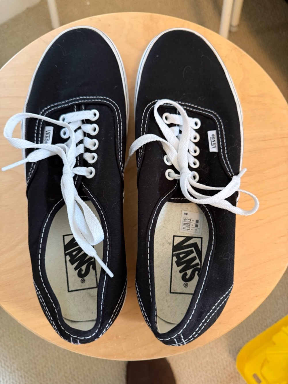 Vans Black and White Canvas Low-Top Sneakers